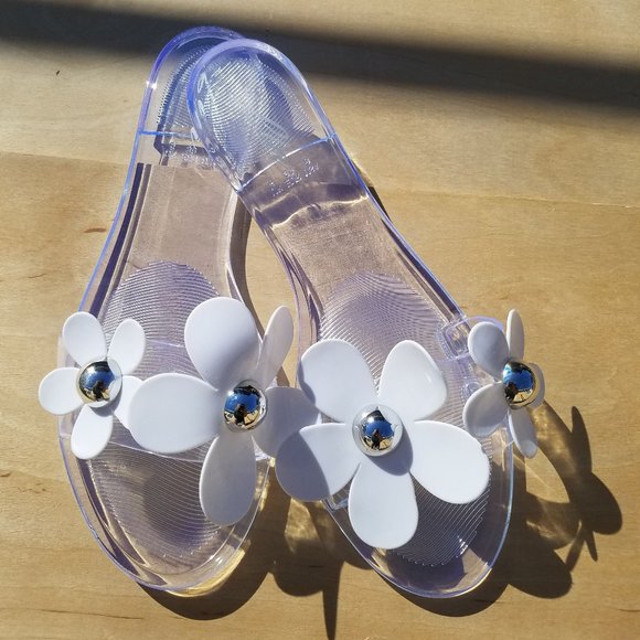 Shoes - Clear Retro flipflop Jellies